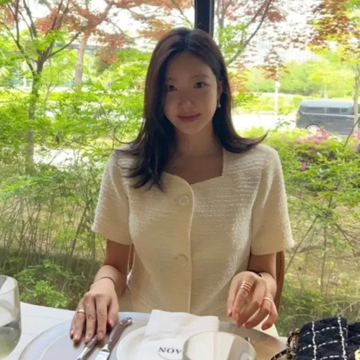[BUNJANG] Remy Bloom Tweed Jacket Ivory / (새상품) 르뮈 블룸 트위드 자켓