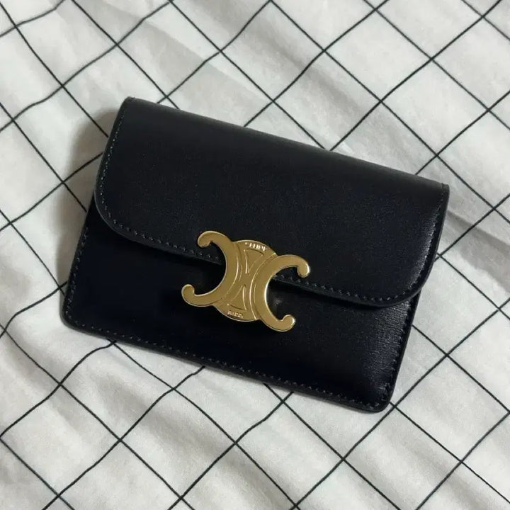 [BUNJANG] Celine Triomphe Card Holder Black / 셀린느 트리옹프 카드지갑 블랙