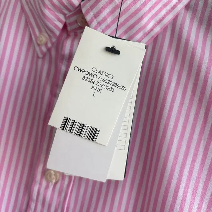 [BUNJANG] Polo Pink Stripe Shirt / 폴로 핑크 스트라이프 새상품