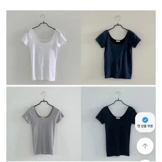 [BUNJANG] Navy Blue Basic Short-Sleeve T-Shirt / 남색 기본 반팔