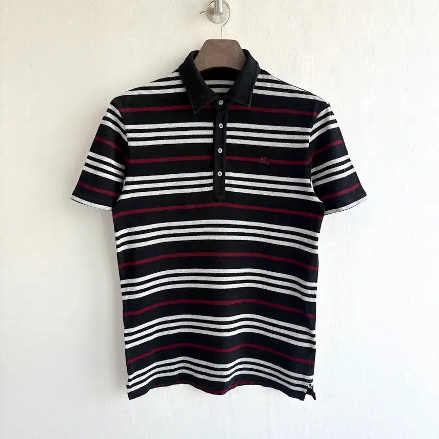 [BUNJANG] Burberry Black Grey Short Sleeve Polo Shirt / 버버리 블랙그레이 반팔 카라티