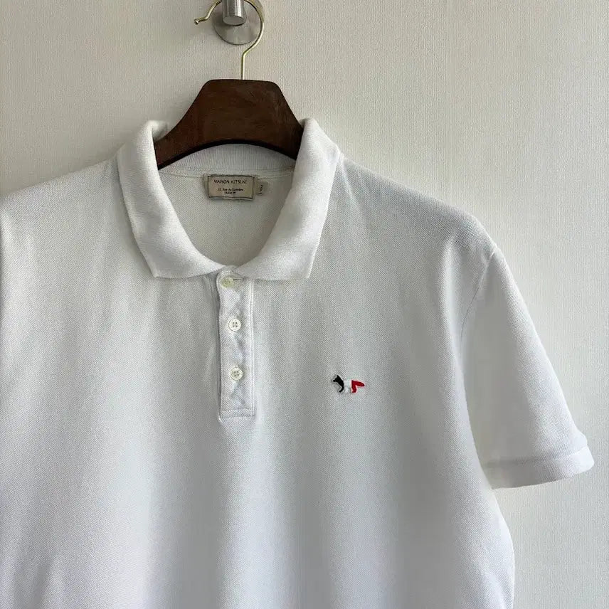 [BUNJANG] Maison Kitsuné White Polo Shirt / 메종키츠네 화이트 카라티