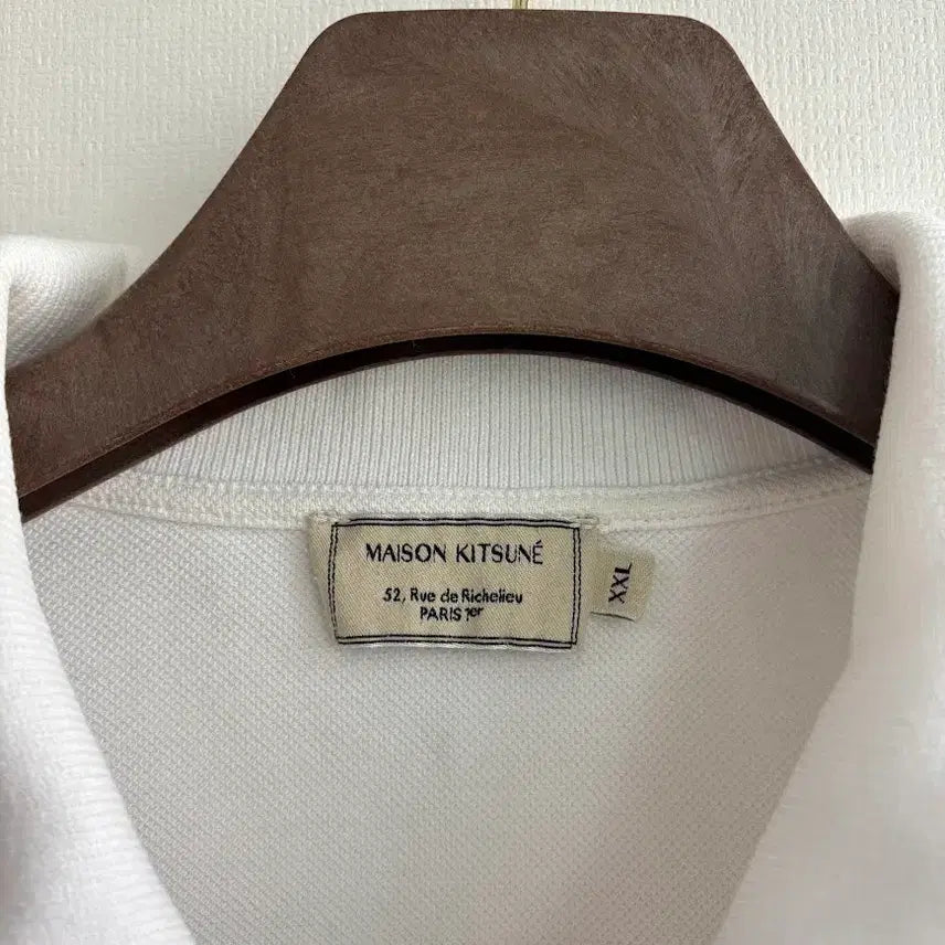 [BUNJANG] Maison Kitsuné White Polo Shirt / 메종키츠네 화이트 카라티