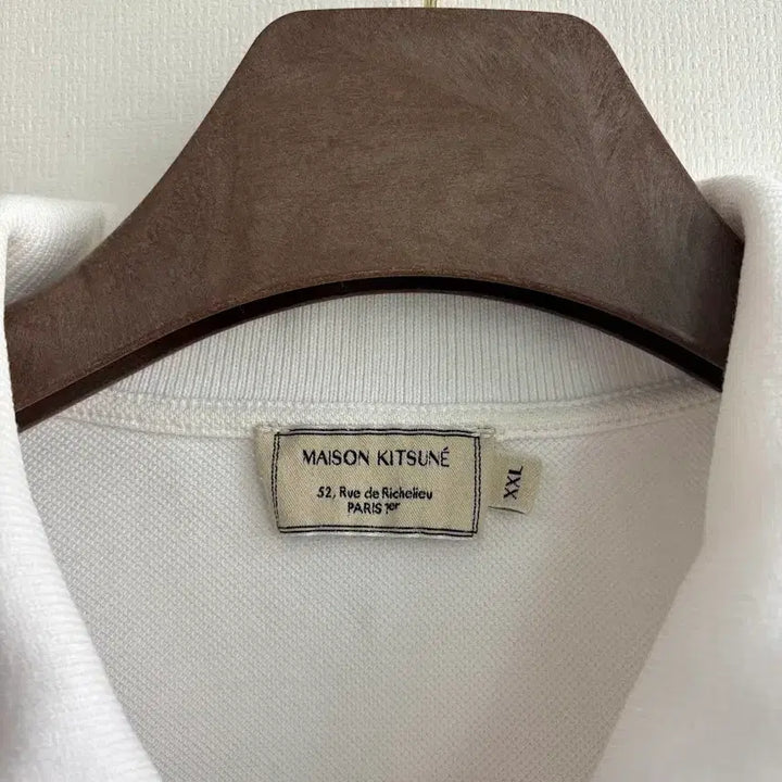 [BUNJANG] Maison Kitsuné White Polo Shirt / 메종키츠네 화이트 카라티