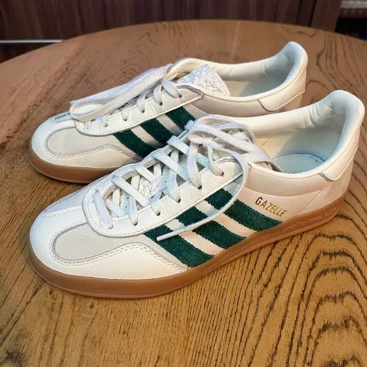 [BUNJANG] Adidas x Emi Gazelle Indoor Off White Dark Green / 아디다스 x 에미 가젤 인도어 오프 화이트 다크 그린