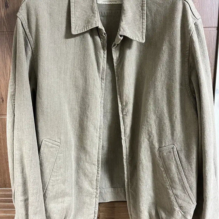 [BUNJANG] Pottery Cotton Linen Swing Top Blouson Jacket (Khaki) / 포터리 코튼 린넨 스윙탑 블루종(카키)