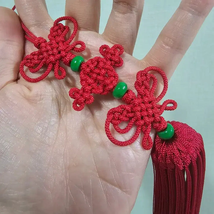 [BUNJANG] Handmade Red Butterfly Knot Norigae / (직접 제작)빨간 나비매듭 노리개