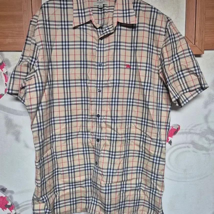 [BUNJANG] Burberry Check Short Sleeve Shirt / 버버리 체크 반팔 셔츠