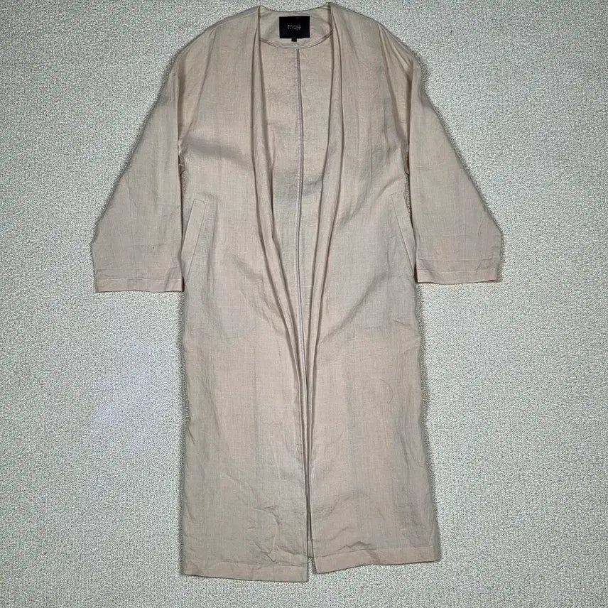 [BUNJANG] Maje Linen Long Open Cardigan Coat / [마쥬] 린넨 롱 오픈 가디건 코트 | A00199