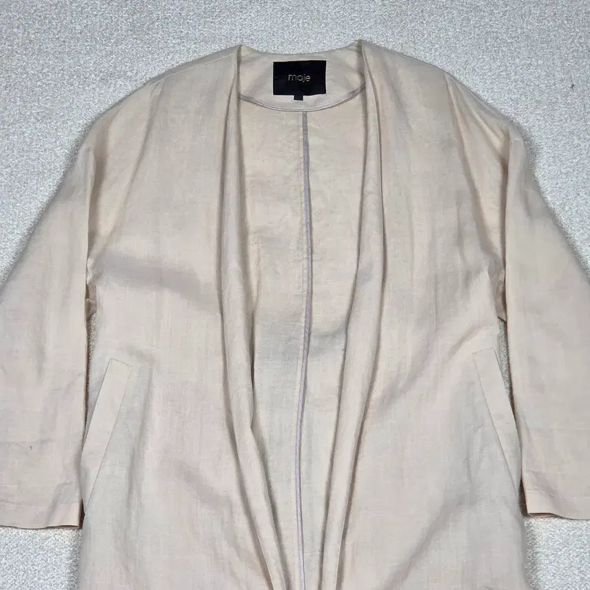 [BUNJANG] Maje Linen Long Open Cardigan Coat / [마쥬] 린넨 롱 오픈 가디건 코트 | A00199