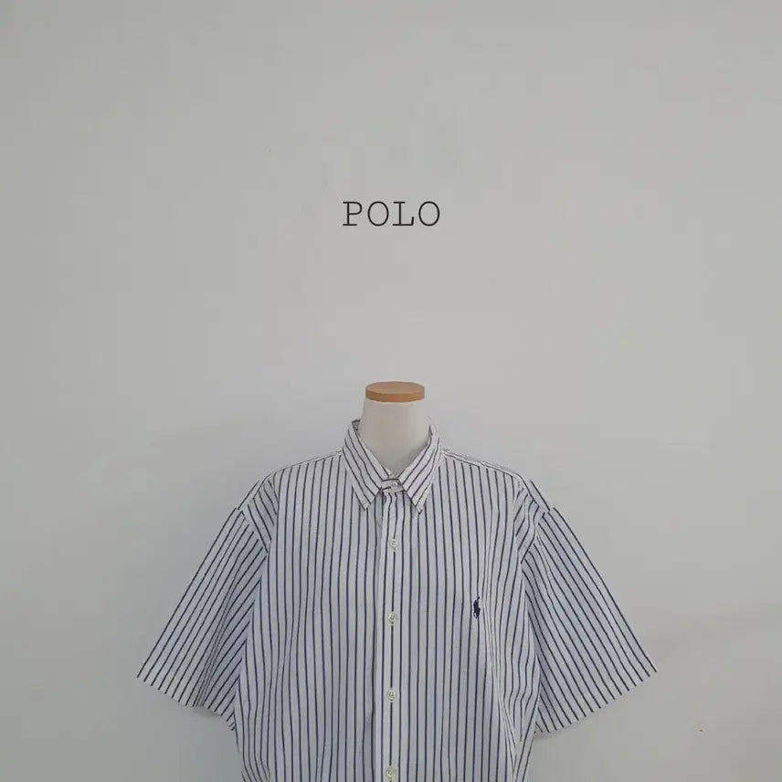 [BUNJANG] Polo Ralph Lauren Striped Short Sleeve Shirt / No.26050404 폴로 랄프로렌 스트라이프 반팔 셔츠