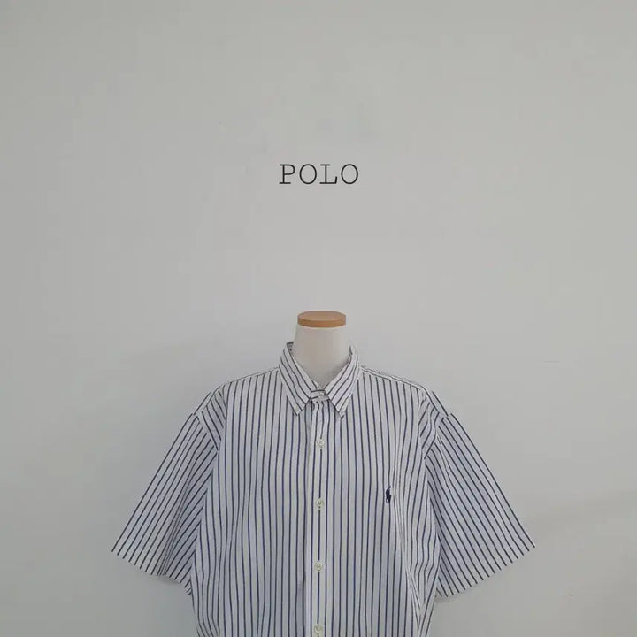 [BUNJANG] Polo Ralph Lauren Striped Short Sleeve Shirt / No.26050404 폴로 랄프로렌 스트라이프 반팔 셔츠