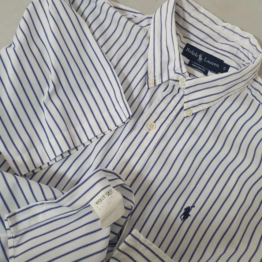 [BUNJANG] Polo Ralph Lauren Striped Short Sleeve Shirt / No.26050404 폴로 랄프로렌 스트라이프 반팔 셔츠
