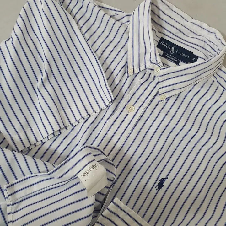 [BUNJANG] Polo Ralph Lauren Striped Short Sleeve Shirt / No.26050404 폴로 랄프로렌 스트라이프 반팔 셔츠
