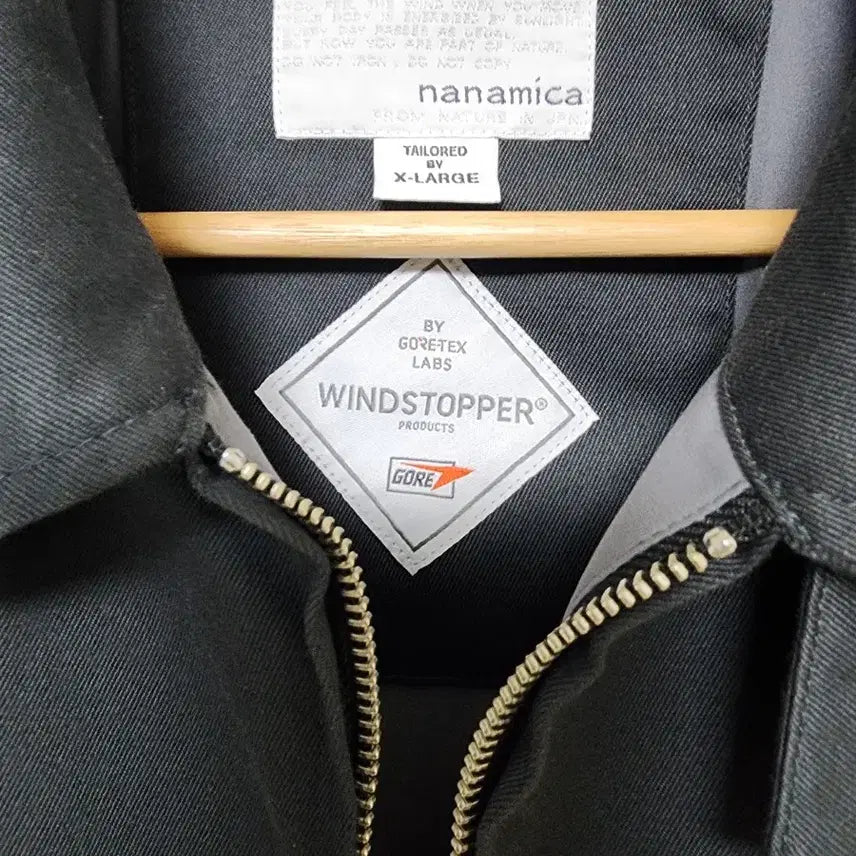 [BUNJANG] nanamica GORE-TEX INFINIUM Chino Crew Jacket Black XL / 나나미카 고어텍스 인피니움 치노 크루 자켓 블랙 XL