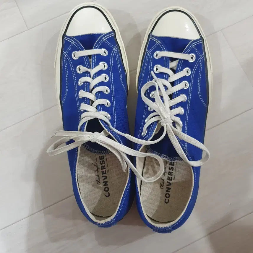 [BUNJANG] Converse Chuck 70 Low Rush Blue (Discontinued) Size 280 + Rubber Laces / (현재 단종) 컨버스 척70 로우 러쉬블루 280사이즈+고무끈
