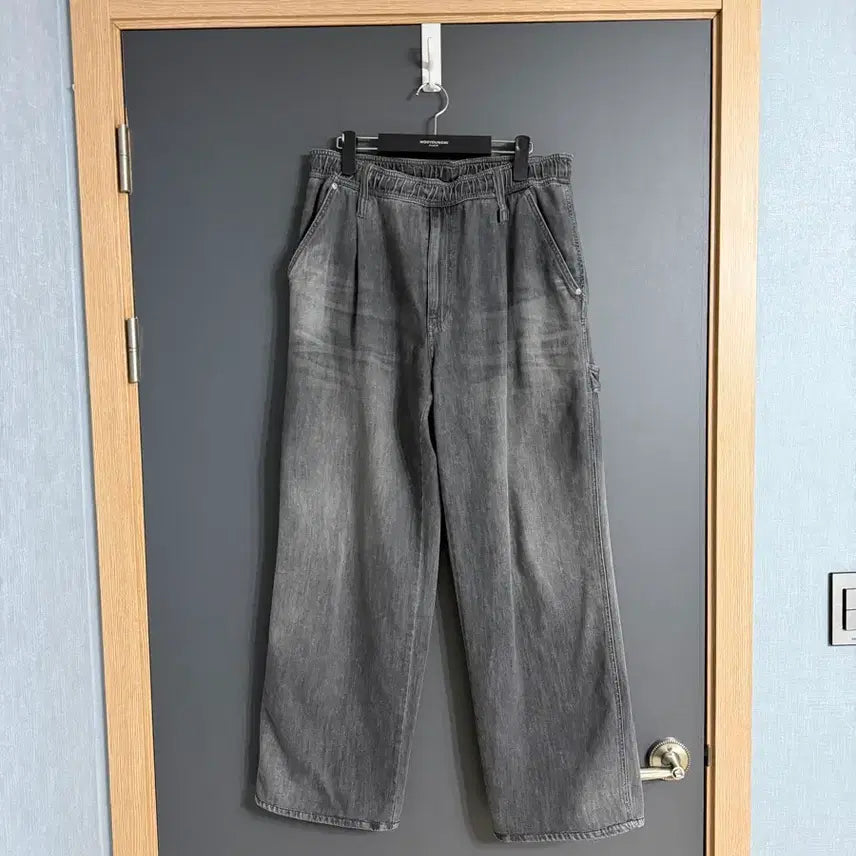 [BUNJANG] Wooyoungmi 26ss Black Lightweight Bending Denim Pants / 우영미 / 26ss 블랙 라이트웨이트 밴딩 데님 팬츠 / 86