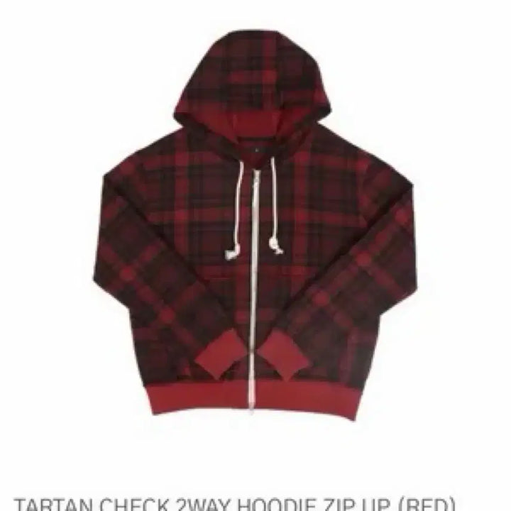 [BUNJANG] Safari Spot Tartan Check Two-Way Hooded Zip-Up (Size 0) / 사파리스팟 타탄 체크 투웨이 후드집업 (0사이즈)(품절 상품)