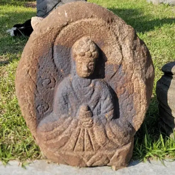[BUNJANG] Stone Buddha Statue, Chiseonggwang Yeore, Garden Stone Sculpture / 석조여래좌상.민불(치성광여래)조경석.택배가능