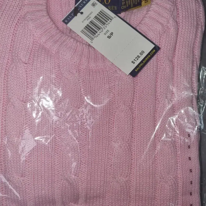 [BUNJANG] Polo Ralph Lauren Pink Cable Knit Sweater Size M / 폴로 랄프로렌 핑크 케이블 니트 M