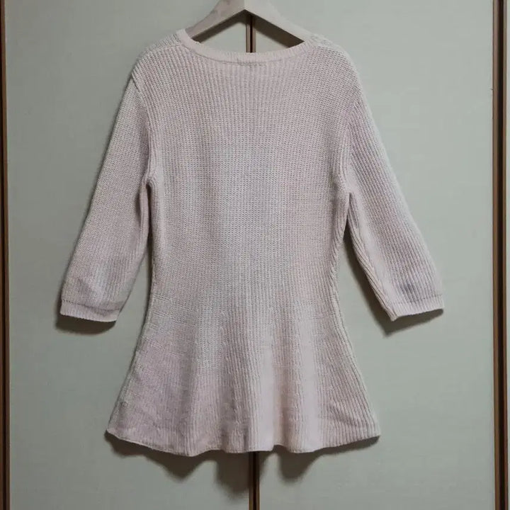 [BUNJANG] LAP Pink 7-Sleeve Knit T-Shirt / LAP 핑크 7부 니트티 M