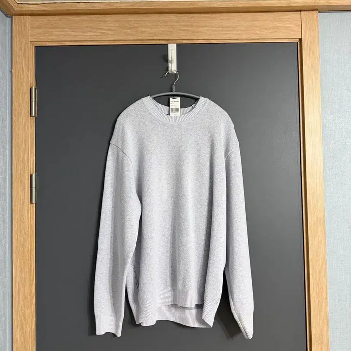 [BUNJANG] Customellow 26ss Purple Two-tone Roundneck Knit XL / 커스텀멜로우 / 26ss 퍼플 투톤 라운드넥 니트 / XL