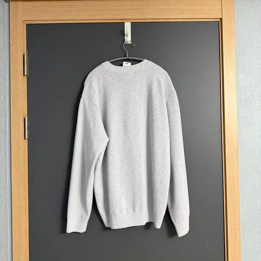 [BUNJANG] Customellow 26ss Purple Two-tone Roundneck Knit XL / 커스텀멜로우 / 26ss 퍼플 투톤 라운드넥 니트 / XL