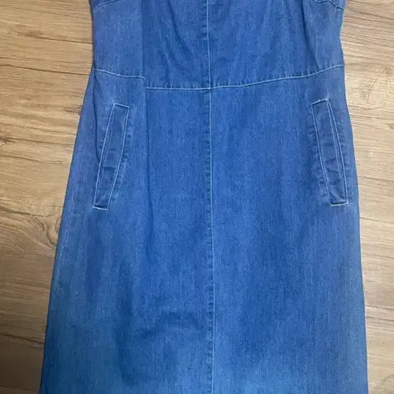 [BUNJANG] Denim Long Pinafore Dress / 데님 롱 원피스 청멜빵 원피스