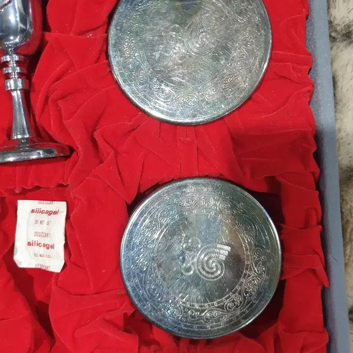 [BUNJANG] 1988 Seoul Olympics Commemorative Silver-Plated Cup and Saucer Set (5 Sets) / 88 서울올림픽 기념 은 컵/잔 세트