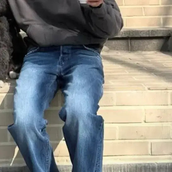 [BUNJANG] Hong Taejun Birdnote Bootcut Denim Pants / (홍태준) 버드노트 부츠컷 데님팬츠