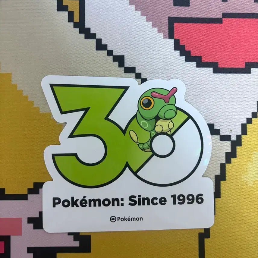 [BUNJANG] Pokemon 30th Anniversary Caterpie Sticker / 포켓몬30주년스티커 캐터피