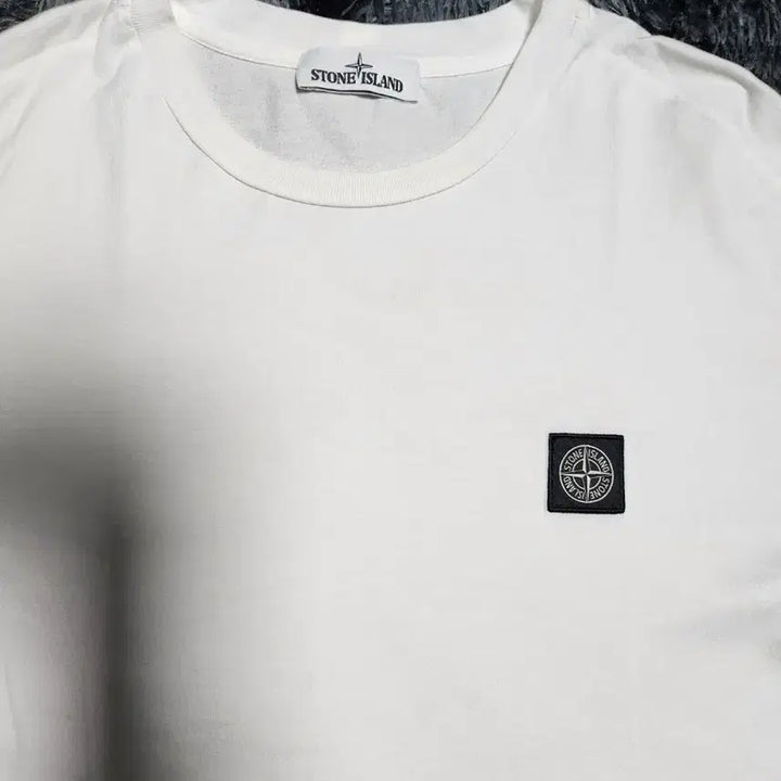 [BUNJANG] Stone Island White T-Shirt / 스톤아일랜드화이트반팔