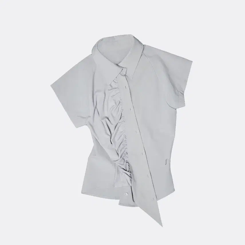 [BUNJANG] Ojos Cap Sleeve Warmer Shirt Grey / 오호스 Ojos 캡 슬리브 워머 셔츠 그레이
