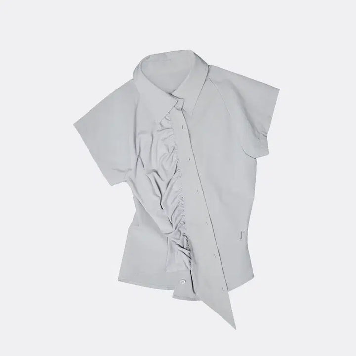 [BUNJANG] Ojos Cap Sleeve Warmer Shirt Grey / 오호스 Ojos 캡 슬리브 워머 셔츠 그레이