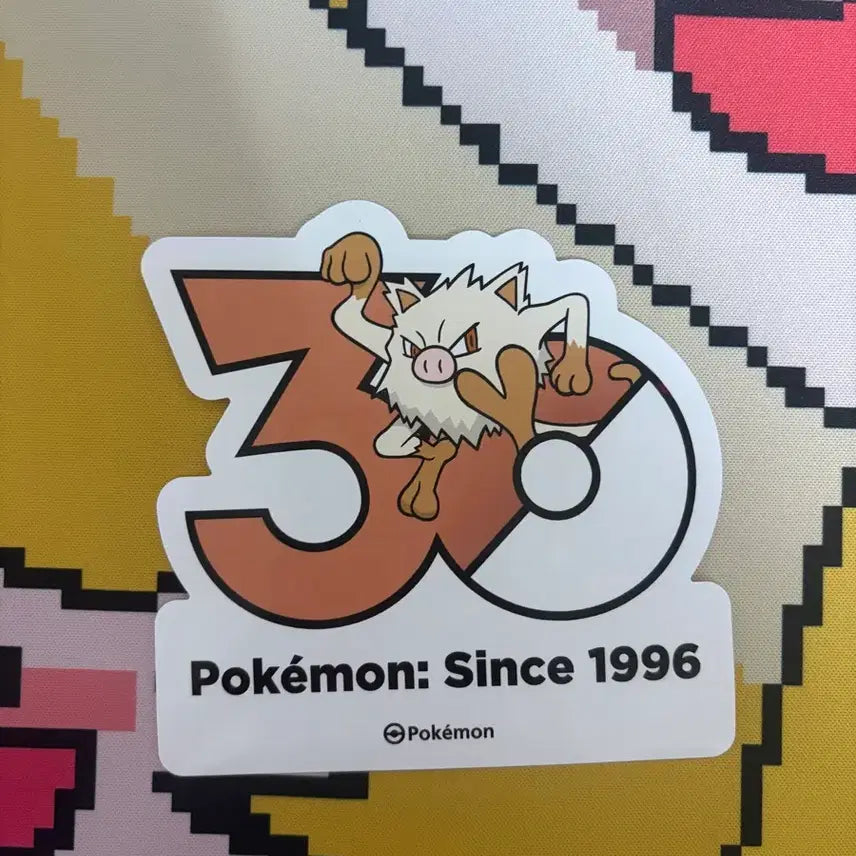 [BUNJANG] Pokemon 30th Anniversary Mankey Sticker / 포켓몬 30주년 스티커 망키