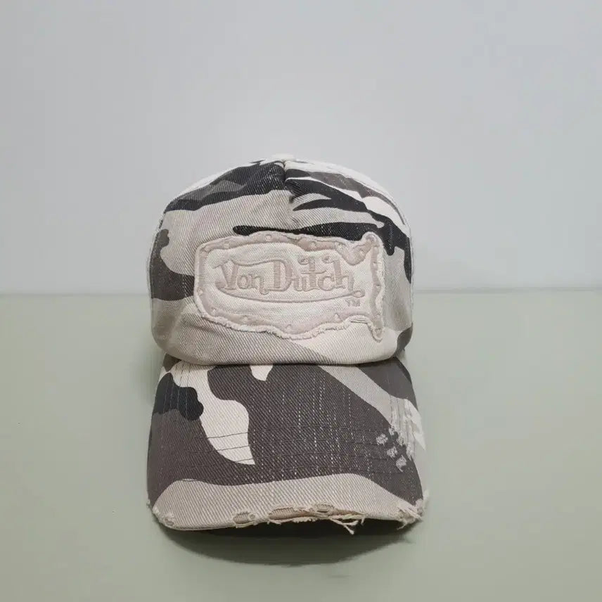[BUNJANG] Von Dutch 00s Vintage Y2K Camo Trucker Damage Ball Cap / Von dutch 본더치 00s 빈티지 Y2K 카모 트러커 데미지 볼캡