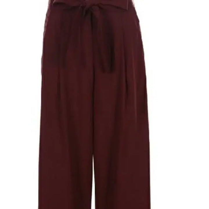 [BUNJANG] Wide Leg 7/10 Length Slacks (Burgundy, Size 66) / Visit in newyork 통바지-미사용