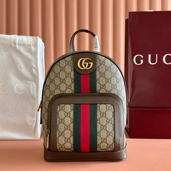 [BUNJANG] Gucci Ophidia GG Supreme Backpack Brown / 구찌 오피디아 GG 수프림 백팩 브라운
