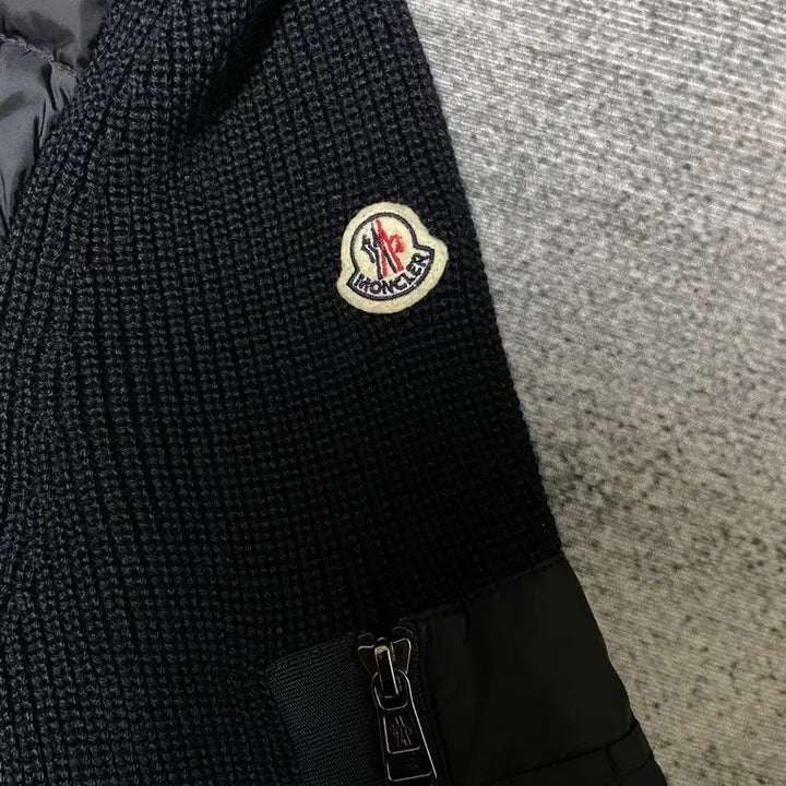 [BUNJANG] Moncler Wool Knit Padded Cardigan Jacket - Size M / [정품]몽클레어 니트패딩  울 후드 믹스 가디건 자켓 M