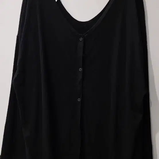 [BUNJANG] Black V-Neck Button Cardigan / 블랙 브이넥 단추 가디건