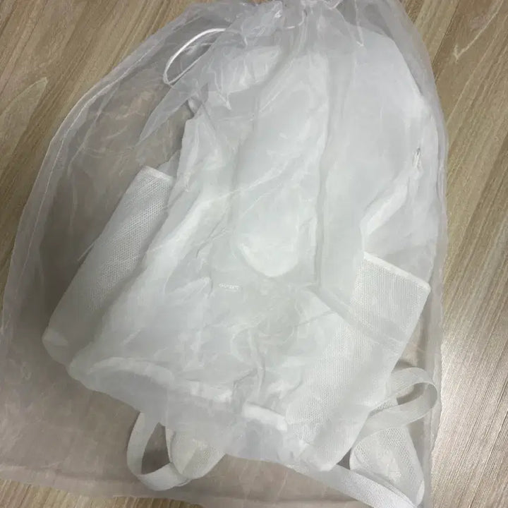 [BUNJANG] Amomento Plus Sheer Nylon Backpack White 25ss / os) 아모멘토 플러스 시어 나일론 백팩 화이트 25ss