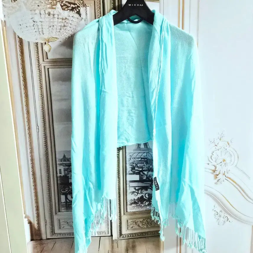 [BUNJANG] Time Mint Scarf &amp; Muffler / 새제품  타임 민트색 스카프 &amp; 머플러