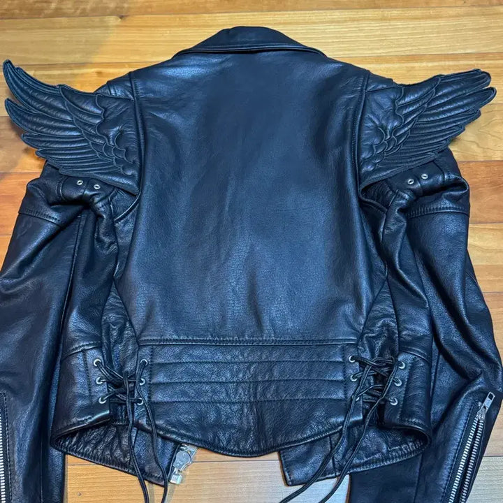 [BUNJANG] Jeremy Scott Wings Leather Jacket XS / 제레미스캇 윙 가죽 자켓 XS