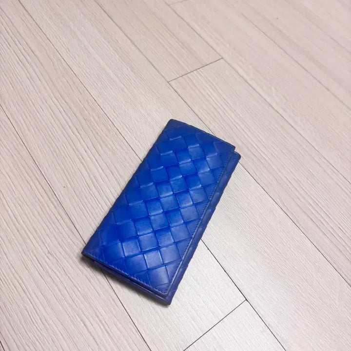 [BUNJANG] Bottega Veneta Intrecciato Long Wallet Blue / 보테가 베네타 인트레치아토 장지갑 블루