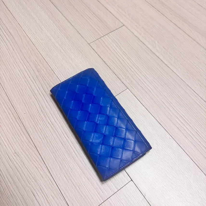 [BUNJANG] Bottega Veneta Intrecciato Long Wallet Blue / 보테가 베네타 인트레치아토 장지갑 블루