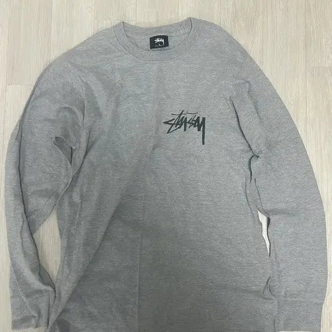 [BUNJANG] Stussy Grey Long Sleeve T-Shirt / 스투시 긴팔티 그레이 롱슬리브