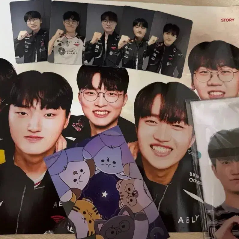 [BUNJANG] T1 T1ZONE Photocard Slogan Set / T1 티원존 T1ZONE 포토카드 슬로건 세트 + 치어풀, 온세티 엽서