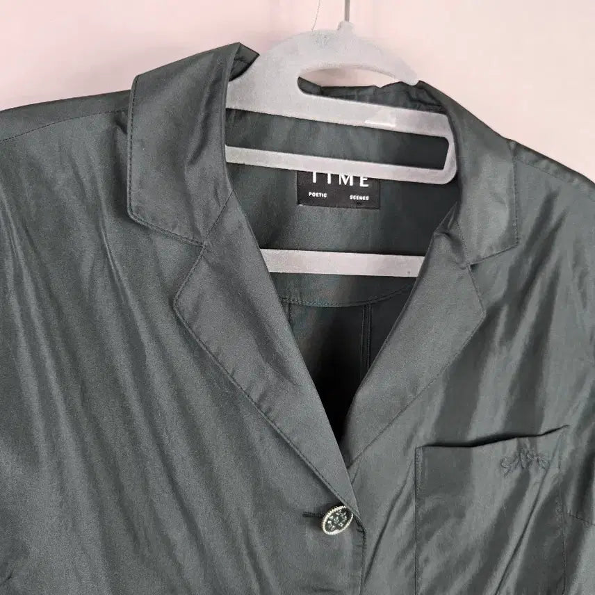 [BUNJANG] TIME Silk Blend Cropped Short-Sleeve Jacket / [무료배송]한섬 타임 23년도 실크 혼방 바스락 크롭 반팔 자켓
