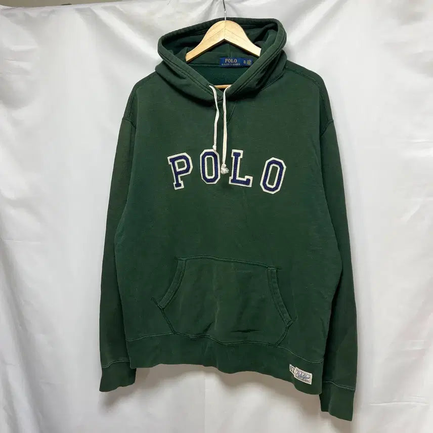 [BUNJANG] Polo Ralph Lauren Spellout Hoodie (XL) / [정품/XL] 폴로 랄프로렌 스펠아웃 초록그린 후드티