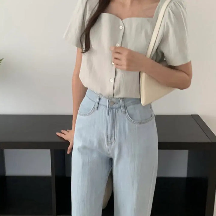 [BUNJANG] Ganaesra Summer Wide Denim Pants Long M Light Blue / (새상품/롱M) 가내스라 제작 썸머 와이드 데님 팬츠 연청